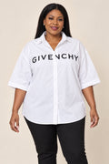 Chemise Givenchy blanche à manches courtes portée